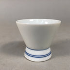 Japanese Porcelain Sake Cup Guinomi Sakazuki Vtg Blue White Sometsuke GU831