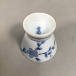 Japanese Porcelain Sake Cup Guinomi Sakazuki Vtg Blue White Sometsuke GU831