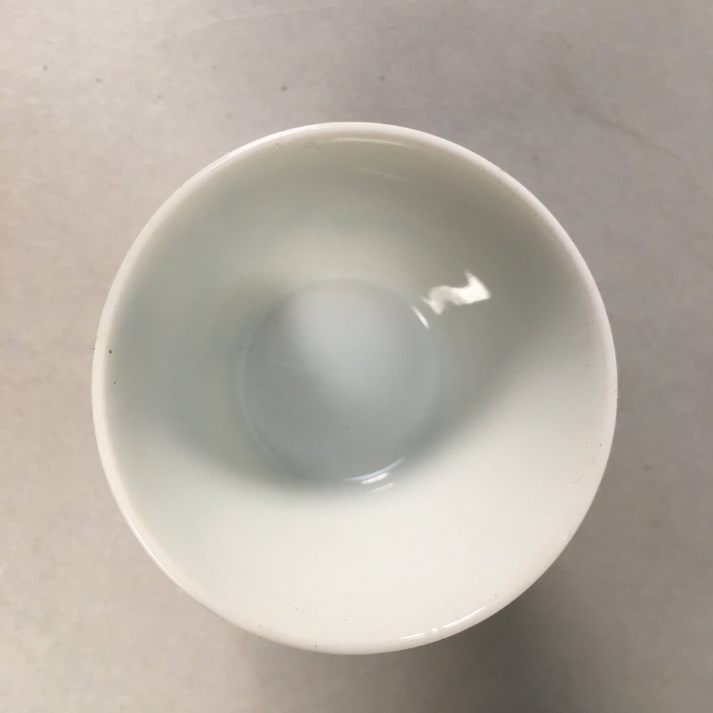 Japanese Porcelain Sake Cup Guinomi Sakazuki Vtg Blue White Sometsuke GU831