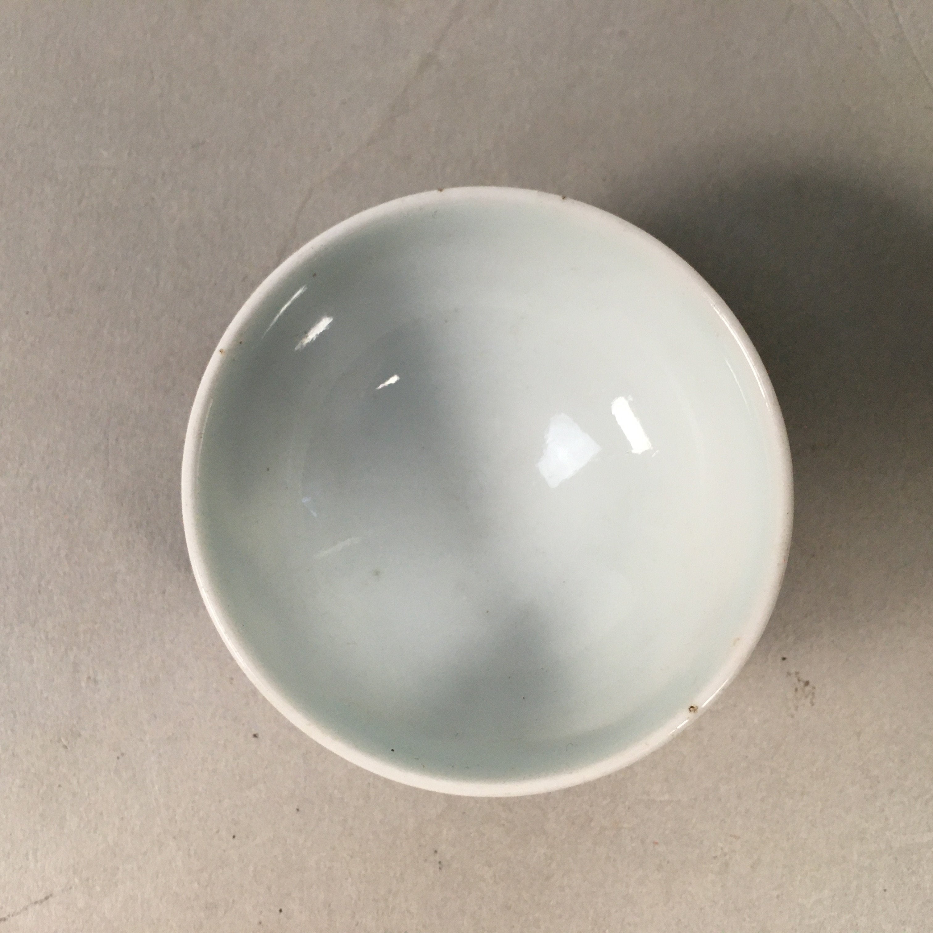 Japanese Porcelain Sake Cup Guinomi Sakazuki Vtg Blue White Sometsuke GU841