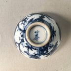 Japanese Porcelain Sake Cup Guinomi Sakazuki Vtg Blue White Sometsuke GU841