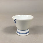 Japanese Porcelain Sake Cup Guinomi Sakazuki Vtg Blue White Sometsuke GU865