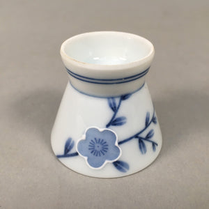 Japanese Porcelain Sake Cup Guinomi Sakazuki Vtg Blue White Sometsuke GU865