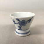 Japanese Porcelain Sake Cup Guinomi Sakazuki Vtg Blue White Sometsuke GU865