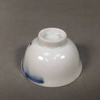 Japanese Porcelain Sake Cup Guinomi Sakazuki Vtg Blue White Sometsuke GU868