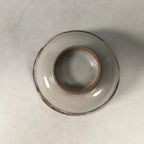 Japanese Porcelain Sake Cup Guinomi Sakazuki Vtg Brown Gray GU833