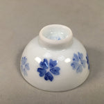 Japanese Porcelain Sake Cup Guinomi Sakazuki Vtg Cherry Blossom GU862