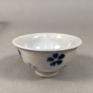 Japanese Porcelain Sake Cup Guinomi Sakazuki Vtg Cherry Blossom GU867