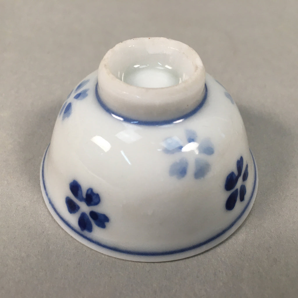 Japanese Porcelain Sake Cup Guinomi Sakazuki Vtg Cherry Blossom GU867