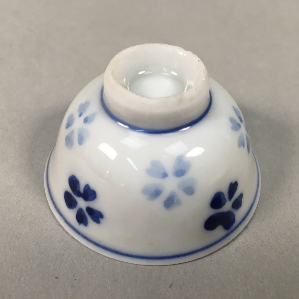 Japanese Porcelain Sake Cup Guinomi Sakazuki Vtg Cherry Blossom GU867