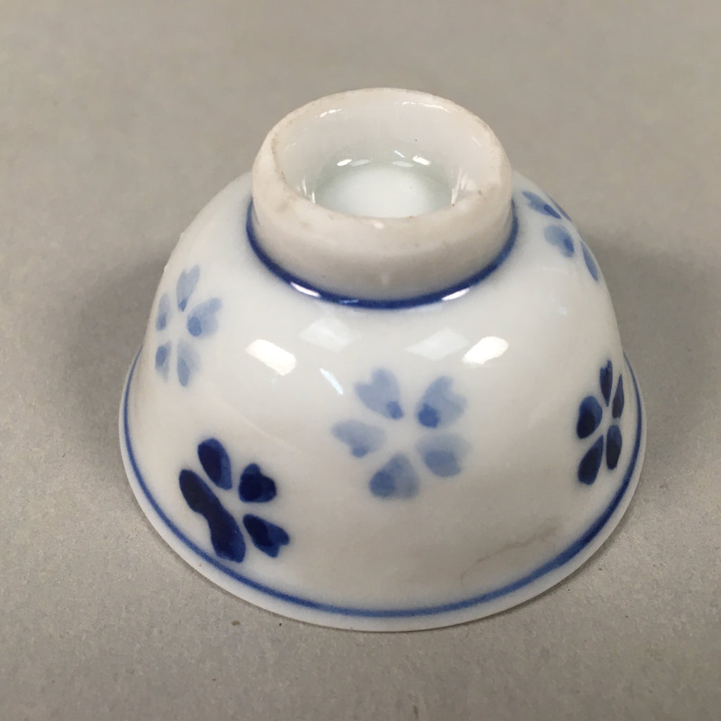 Japanese Porcelain Sake Cup Guinomi Sakazuki Vtg Cherry Blossom GU867