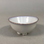 Japanese Porcelain Sake Cup Guinomi Sakazuki Vtg Daruma Cherry Blossom GU881