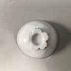 Japanese Porcelain Sake Cup Guinomi Sakazuki Vtg Daruma Cherry Blossom GU881