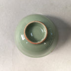 Japanese Porcelain Sake Cup Guinomi Sakazuki Vtg Green Celadon GU852