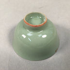 Japanese Porcelain Sake Cup Guinomi Sakazuki Vtg Green Celadon GU852