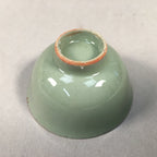 Japanese Porcelain Sake Cup Guinomi Sakazuki Vtg Green Celadon GU852