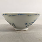 Japanese Porcelain Sake Cup Guinomi Sakazuki Vtg Phoenix Blue White GU782