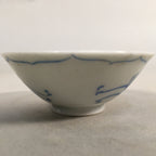 Japanese Porcelain Sake Cup Guinomi Sakazuki Vtg Phoenix Blue White GU787