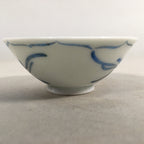 Japanese Porcelain Sake Cup Guinomi Sakazuki Vtg Phoenix Blue White GU789