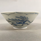 Japanese Porcelain Sake Cup Guinomi Sakazuki Vtg Phoenix Blue White GU791
