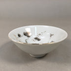 Japanese Porcelain Sake Cup Guinomi Sakazuki Vtg Pine Tree Plum Blossom GU854