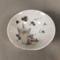 Japanese Porcelain Sake Cup Guinomi Sakazuki Vtg Pine Tree Plum Blossom GU854