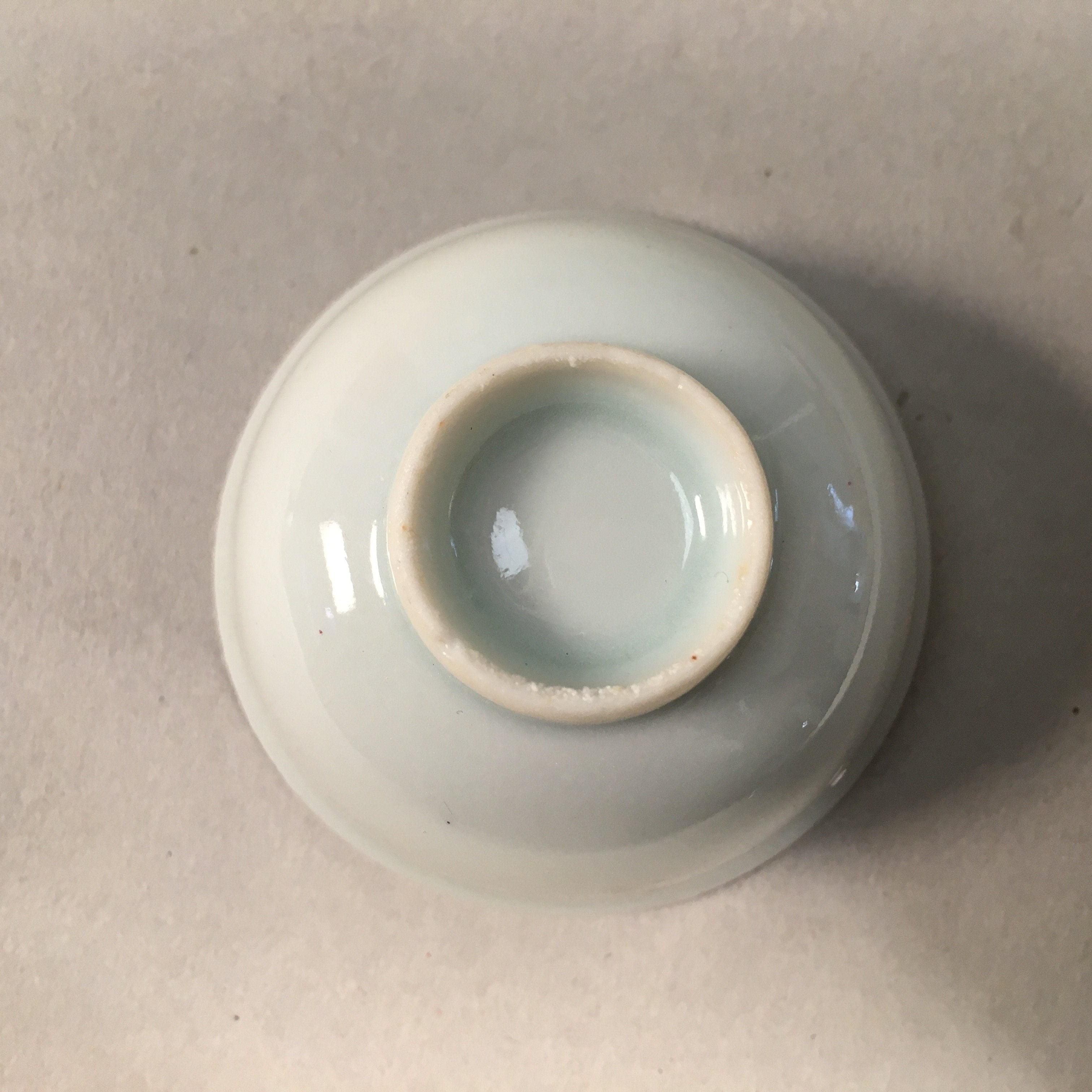 Japanese Porcelain Sake Cup Guinomi Sakazuki Vtg Pink White Sakura GU859