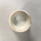 Japanese Porcelain Sake Cup Guinomi Sakazuki Vtg Red White Leaf GU826