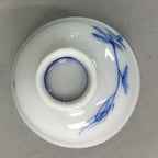 Japanese Porcelain Sake Cup Guinomi Sakazuki Vtg Sometsuke Blue White GU534