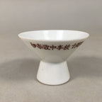 Japanese Porcelain Sake Cup Guinomi Sakazuki Vtg White Kanji GU847