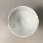 Japanese Porcelain Sake Cup Guinomi Sakazuki Vtg White Kanji GU847