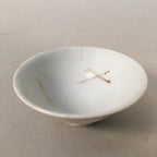 Japanese Porcelain Sake Cup Guinomi Sakazuki Vtg White Pine Needle GU872
