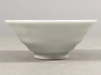 Japanese Porcelain Sake Cup Guinomi Sakazuki Vtg White Rokurome GU808