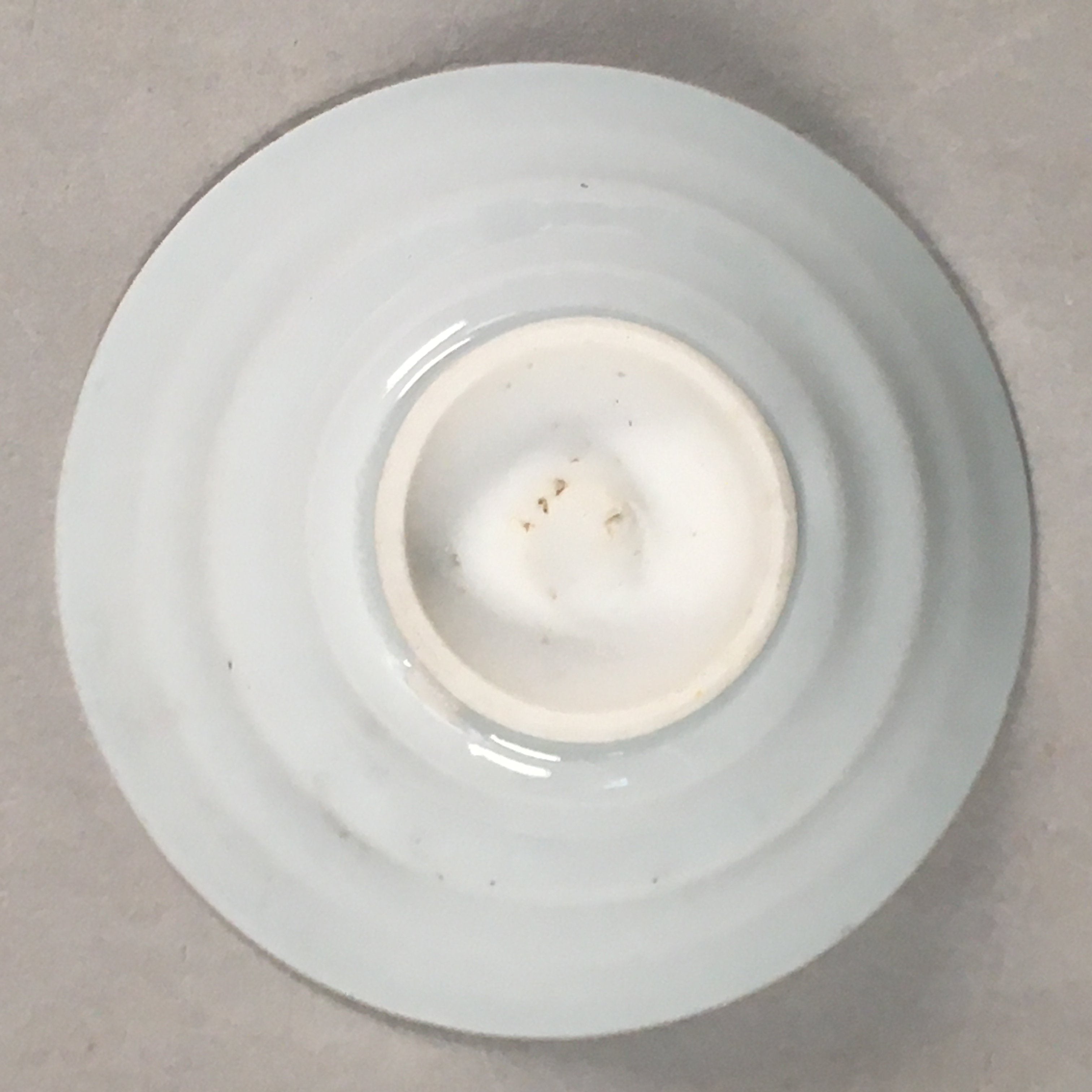 Japanese Porcelain Sake Cup Guinomi Sakazuki Vtg White Rokurome GU808