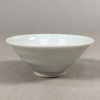 Japanese Porcelain Sake Cup Guinomi Sakazuki Vtg White Rokurome GU808