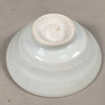 Japanese Porcelain Sake Cup Guinomi Sakazuki Vtg White Rokurome GU809