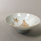 Japanese Porcelain Sake Cup Heitai hai Gunpai Vtg Army Guinomi Flag GU750