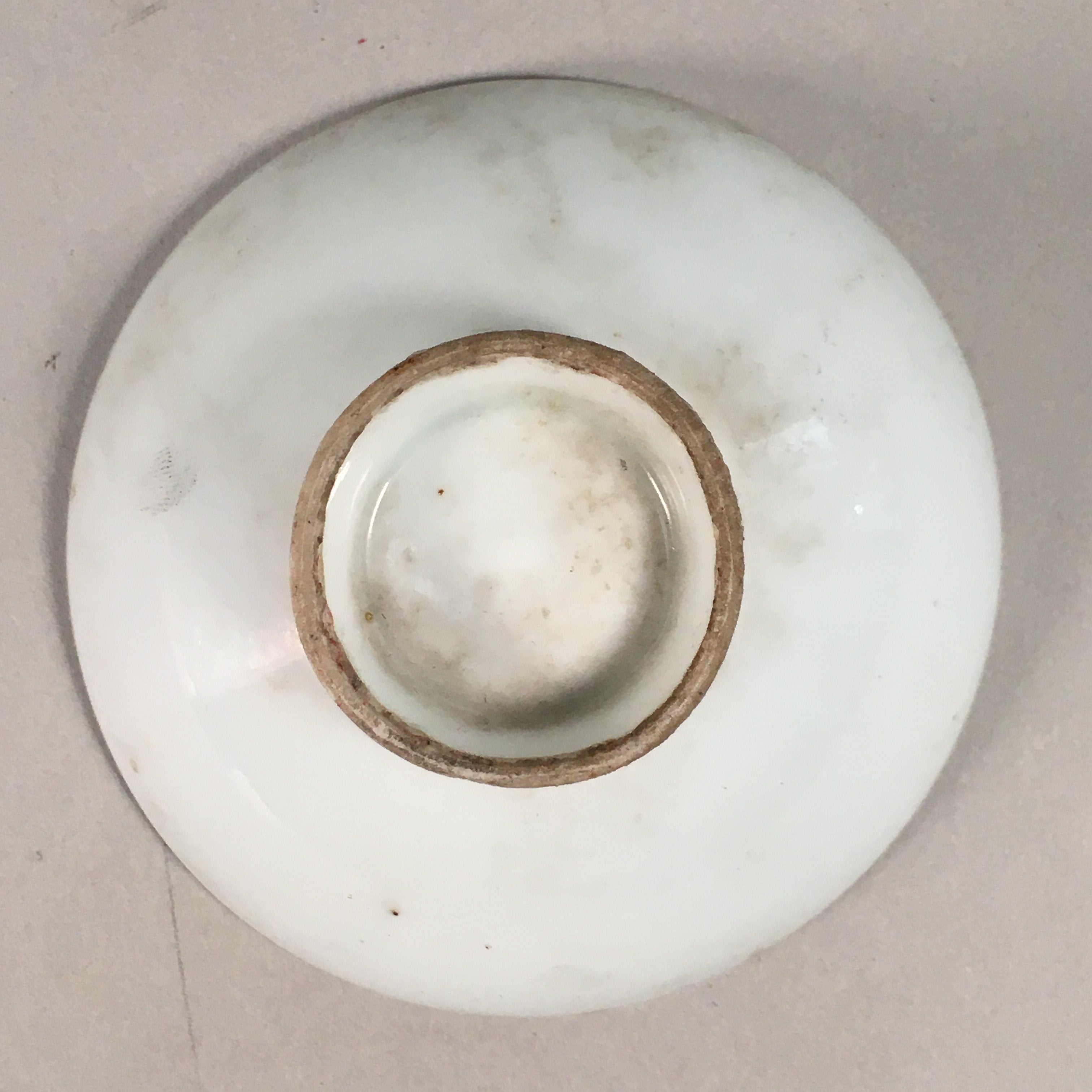 Japanese Porcelain Sake Cup Heitai hai Gunpai Vtg Army Military Sakazuki Guinomi