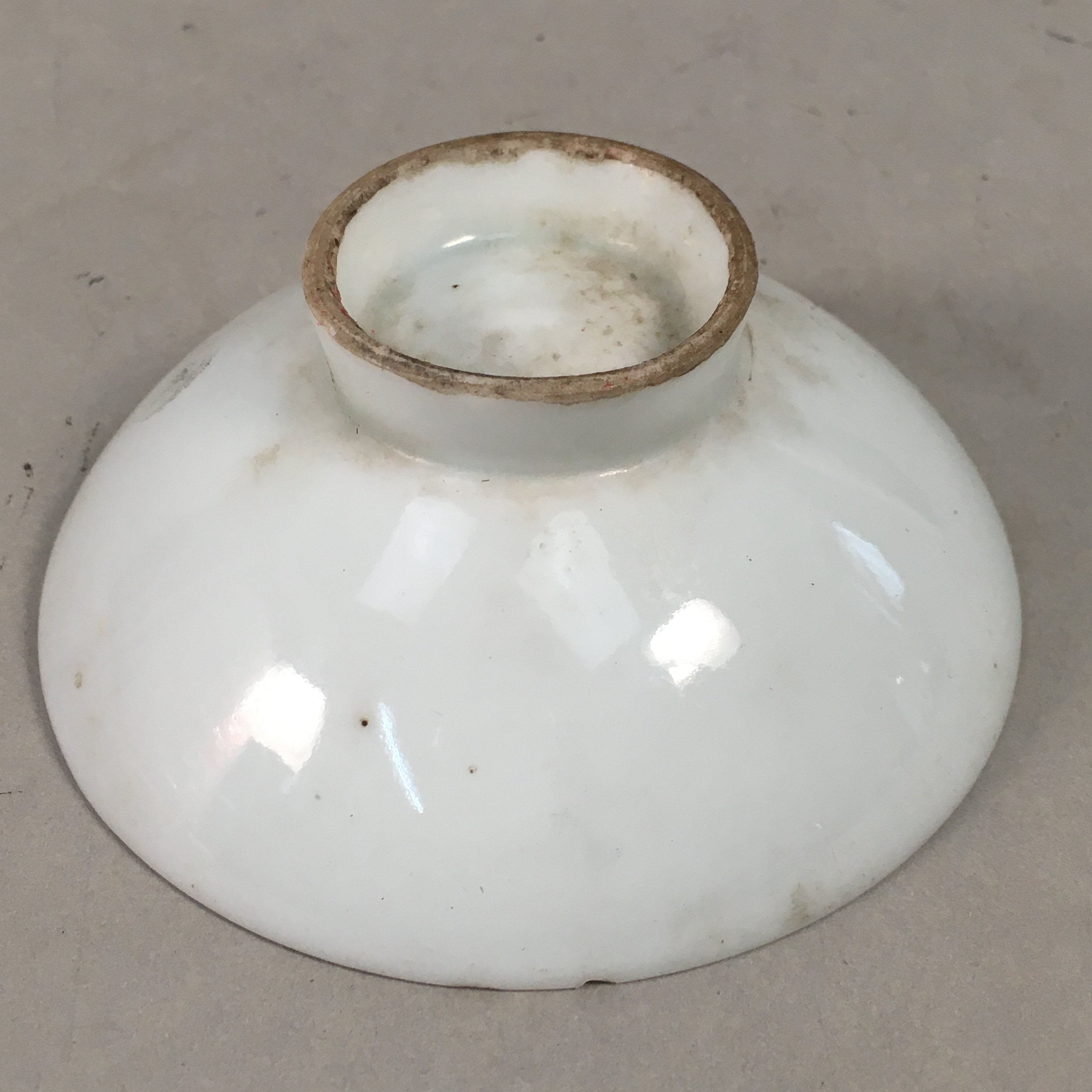 Japanese Porcelain Sake Cup Heitai hai Gunpai Vtg Army Military Sakazuki Guinomi