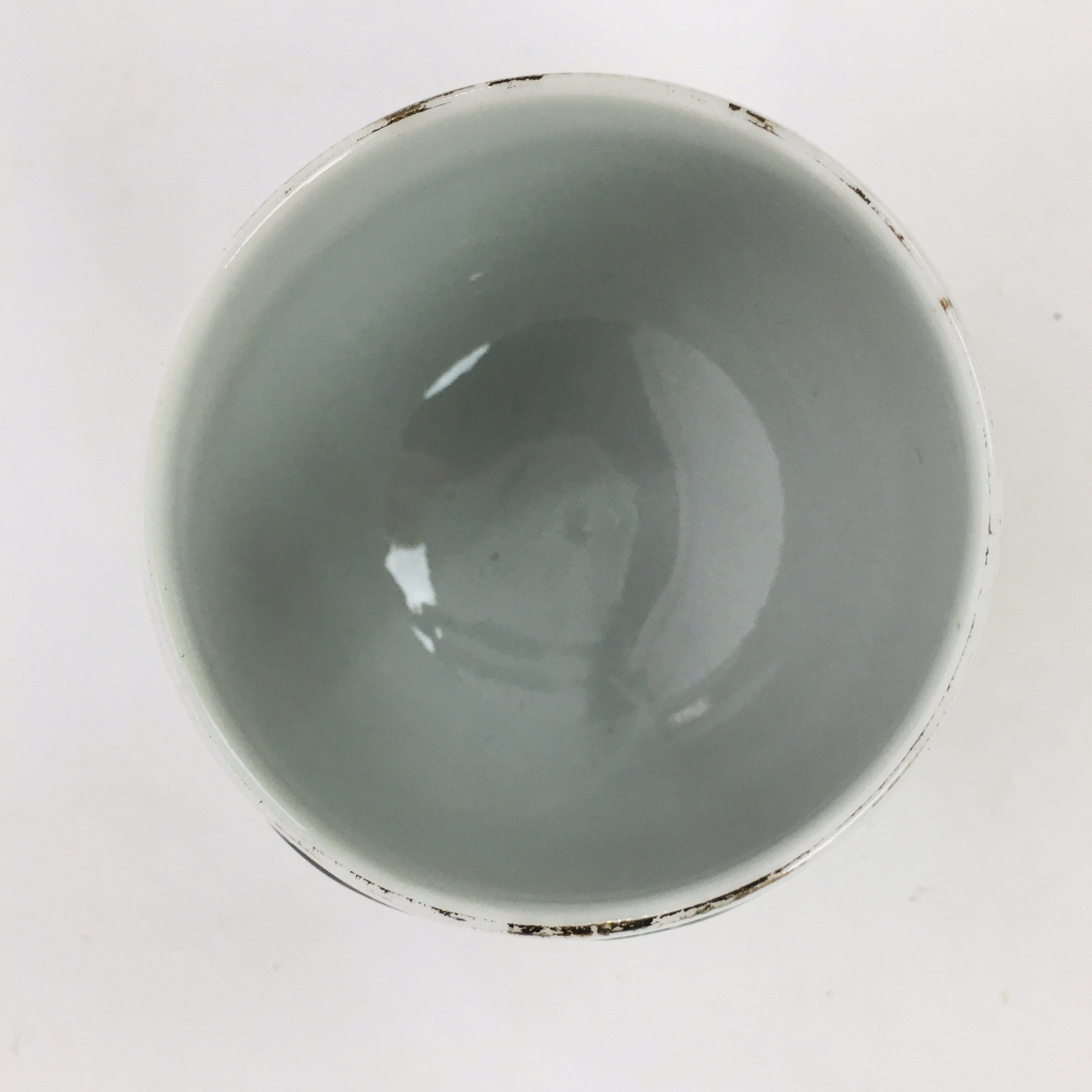 Japanese Porcelain Sake Cup Kutani ware Vtg Guinomi Ochoko Colorful Design GU887