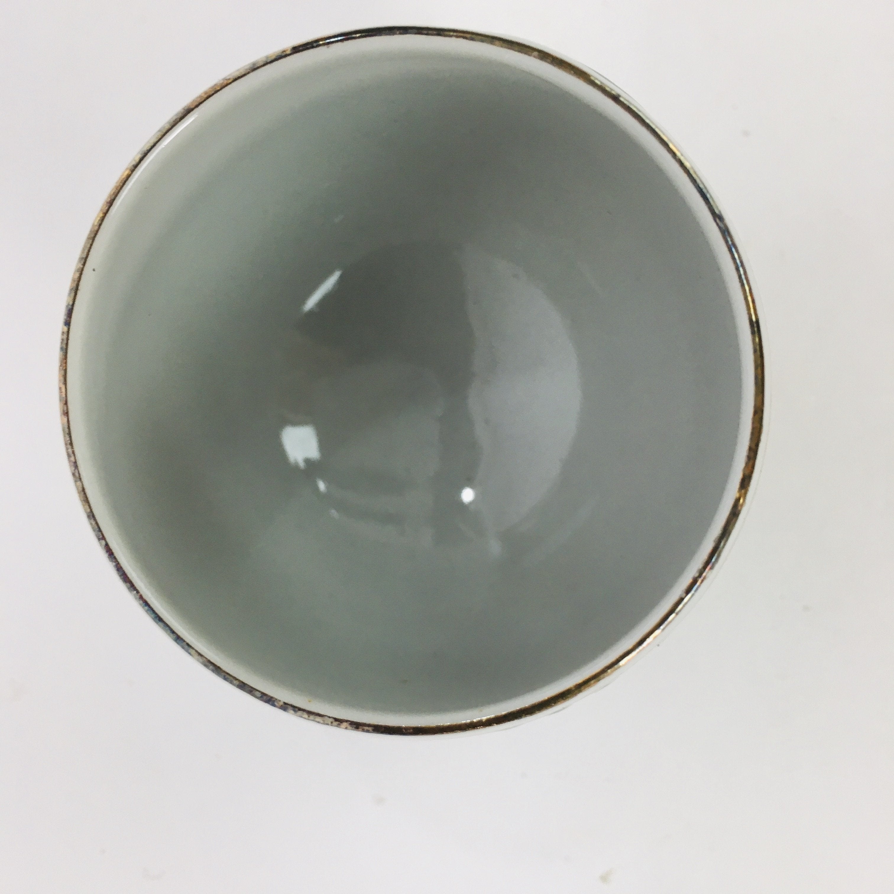 Japanese Porcelain Sake Cup Kutani ware Vtg Guinomi Ochoko Colorful Design GU888