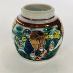 Japanese Porcelain Sake Cup Kutani ware Vtg Guinomi Ochoko Colorful Design GU888