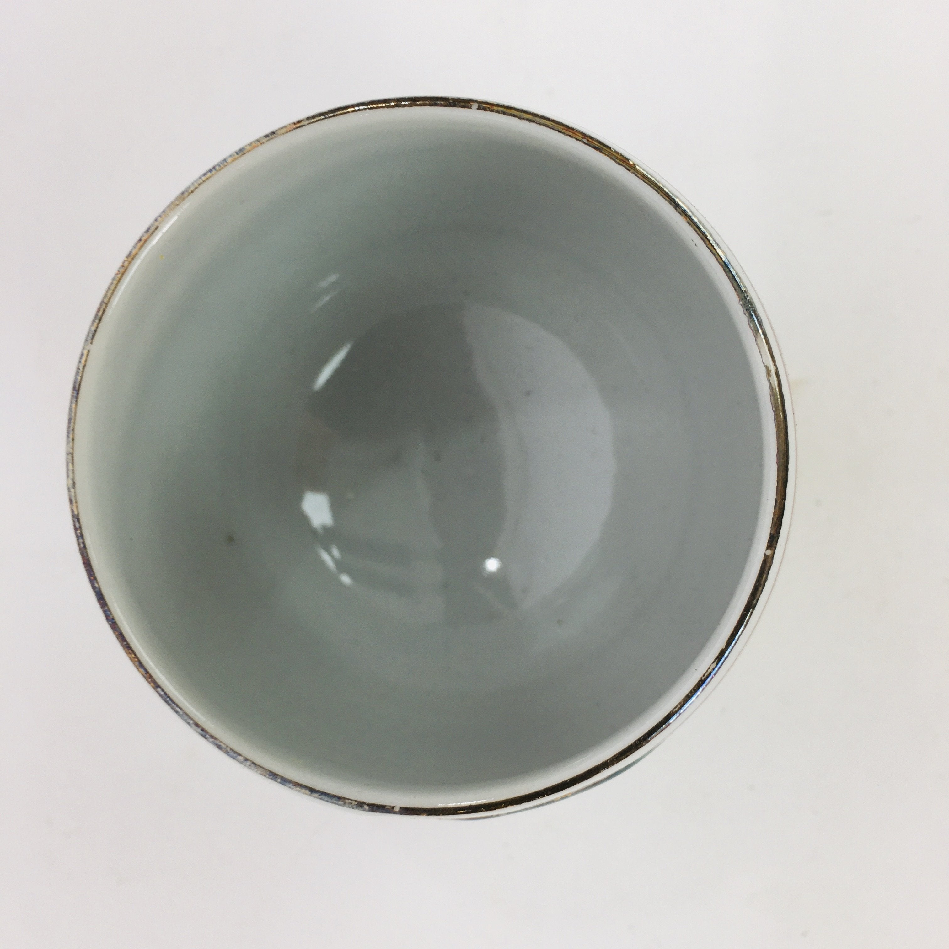 Japanese Porcelain Sake Cup Kutani ware Vtg Guinomi Ochoko Colorful Design GU890