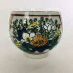 Japanese Porcelain Sake Cup Kutani ware Vtg Guinomi Ochoko Colorful Design GU893