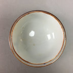 Japanese Porcelain Sake Cup Saucer Set Vtg Guinomi Sakazuki Pine White PP56