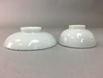 Japanese Porcelain Sake Cup Saucer Set Vtg Guinomi Sakazuki White Floral PP49