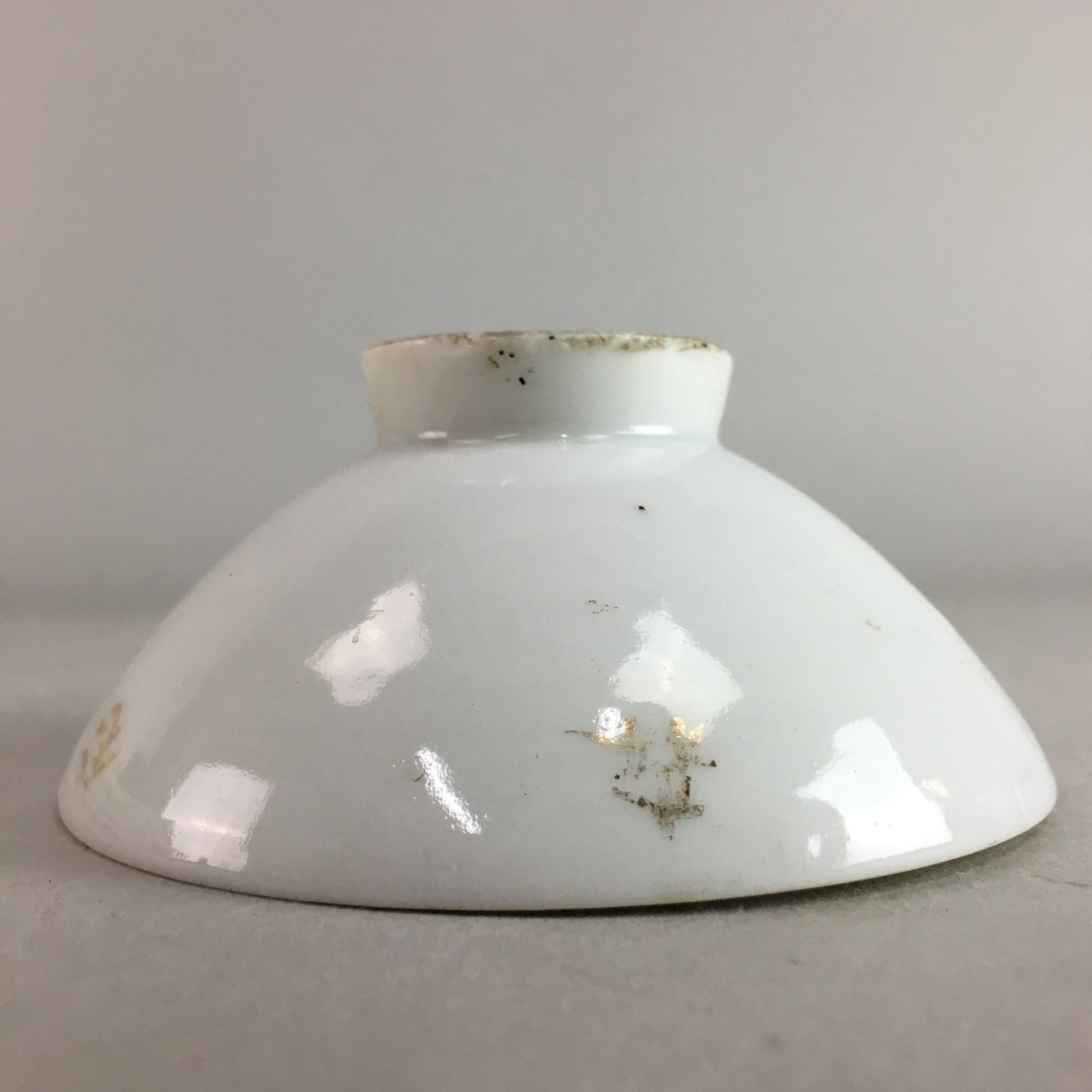 Japanese Porcelain Sake Cup Vtg Army Guinomi Sakazuki Heitai hai Gunpai GU587