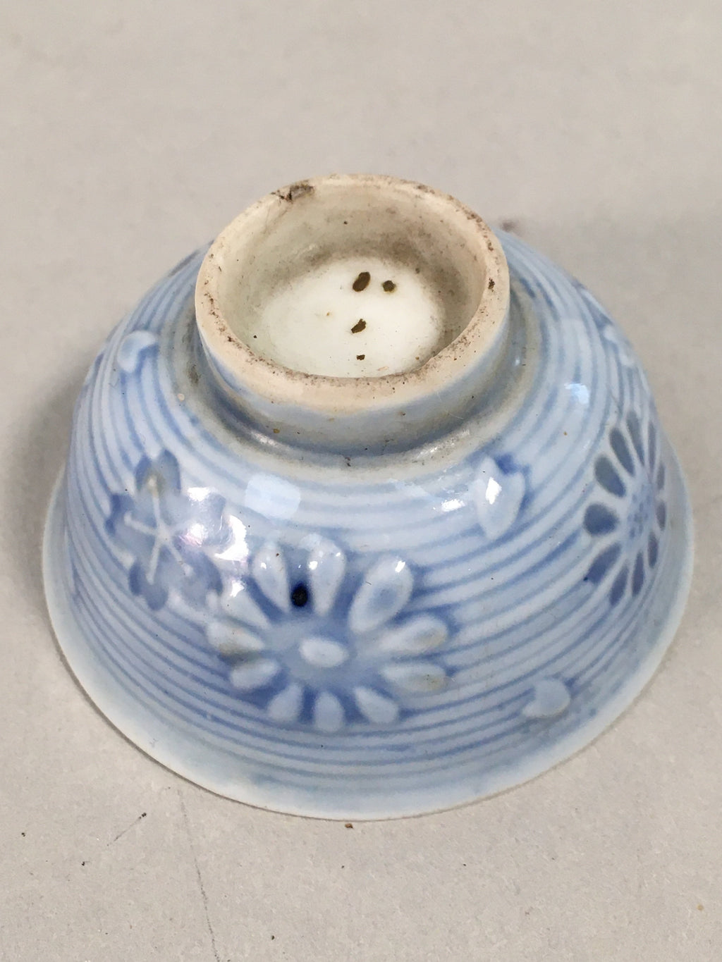 Japanese Porcelain Sake Cup Vtg Army Guinomi Sakazuki Heitai hai Gunpai GU820