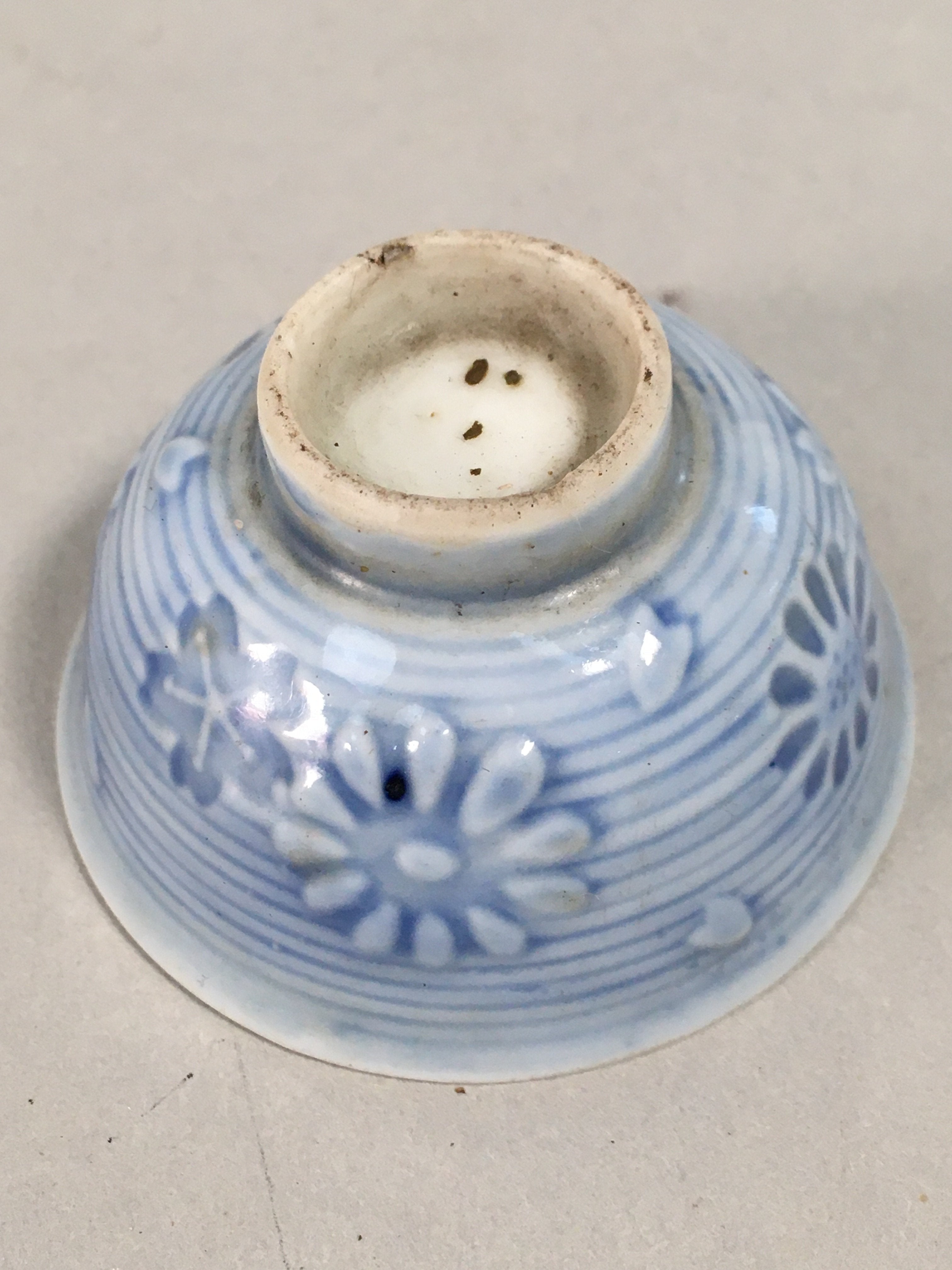 Japanese Porcelain Sake Cup Vtg Army Guinomi Sakazuki Heitai hai Gunpai GU820