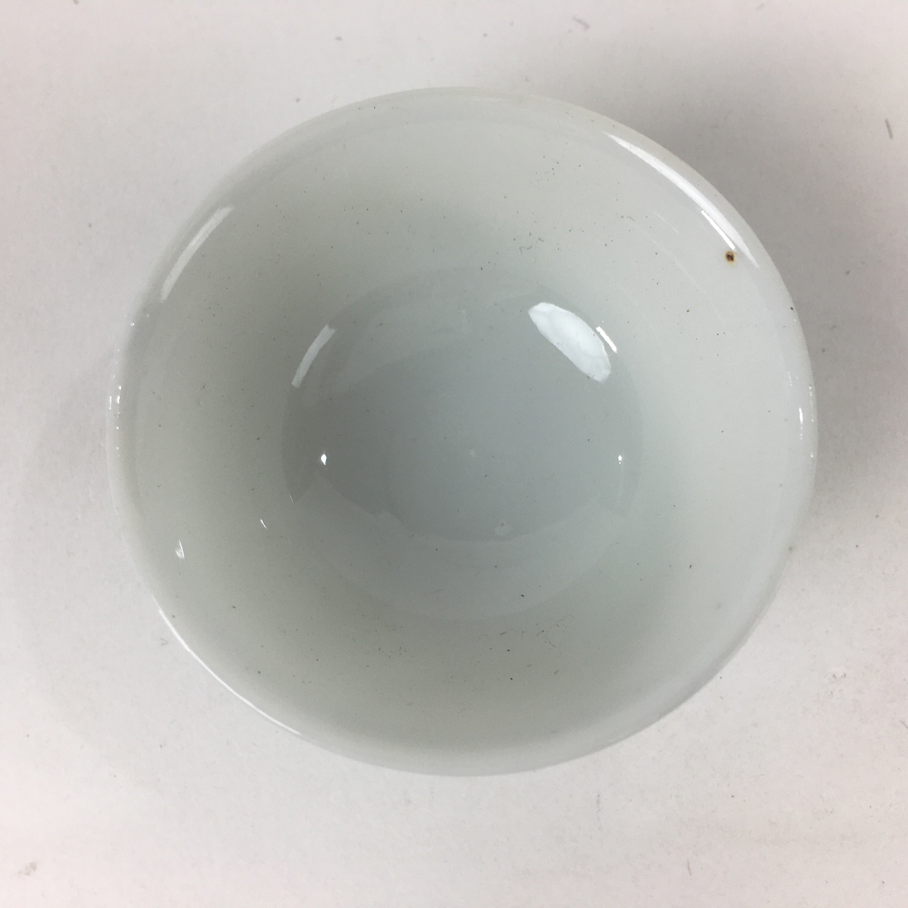 Japanese Porcelain Sake Cup Vtg Bird Plum blossom White Guinomi Ochoko G14